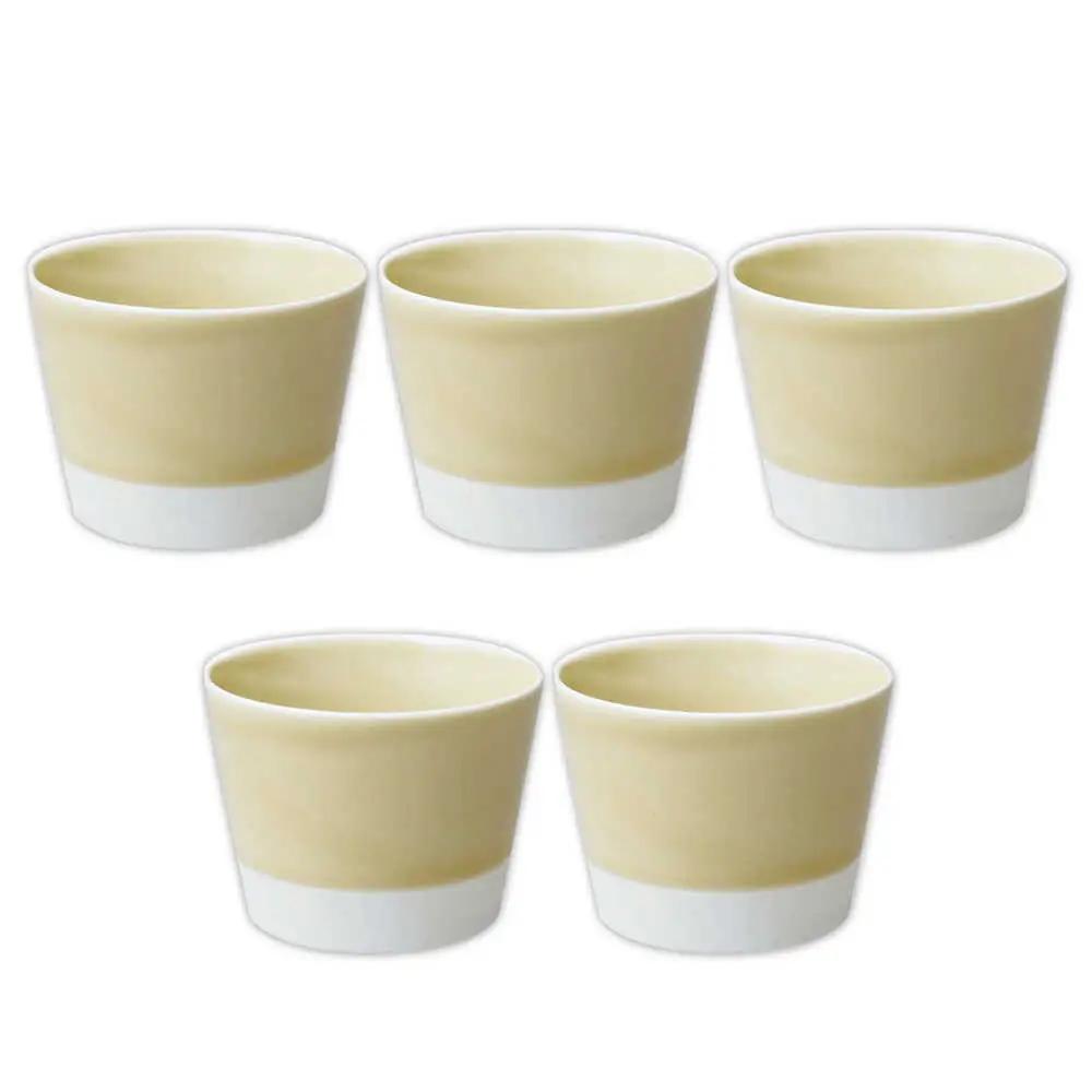 【波佐見焼】【essence】es cup 〈S〉 黄磁釉 5点セット【西海陶器】[OA458]