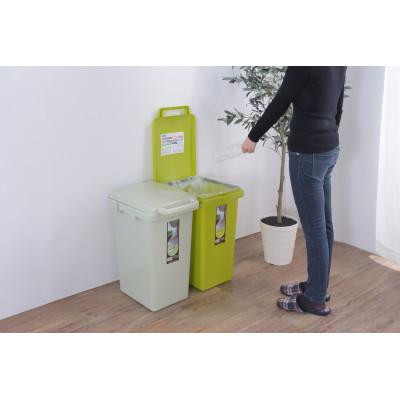 ふるさと納税 恵那市 ごみ箱　連結　45L　ライトグリーン　2個組　 |  | 02