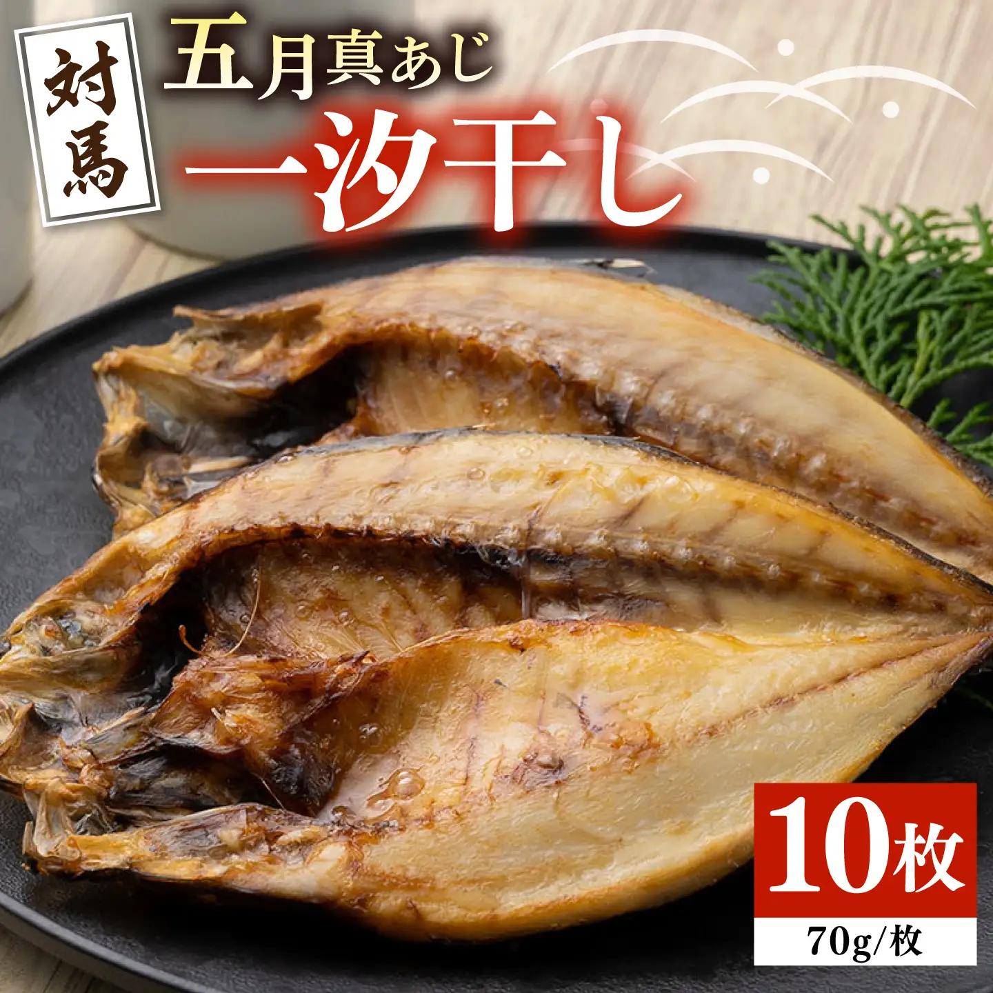 【1週間以内発送】対馬 五月 真あじ 一汐干し 10枚 [WAI009] あじ 干物 アジ 真アジ スピード発送 最速発送 最短発送