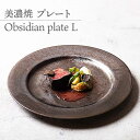 【ふるさと納税】【美濃焼】 プレートL Obsidian plate L 食器 大皿 うつわ 多治見市/柴田商店 [TAL074]