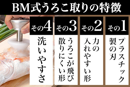 ストレスフリーなBM式うろこ取り《30日以内に出荷予定(土日祝除く)》有限会社BMエンジニアリング 福岡県 鞍手町 鱗取り うろこ取り 魚 料理 調理器具 送料無料