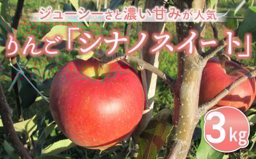 東御市産りんご長野県オリジナル品種「シナノスイート」3kg ※10月中旬～11月上旬ごろお届け予定