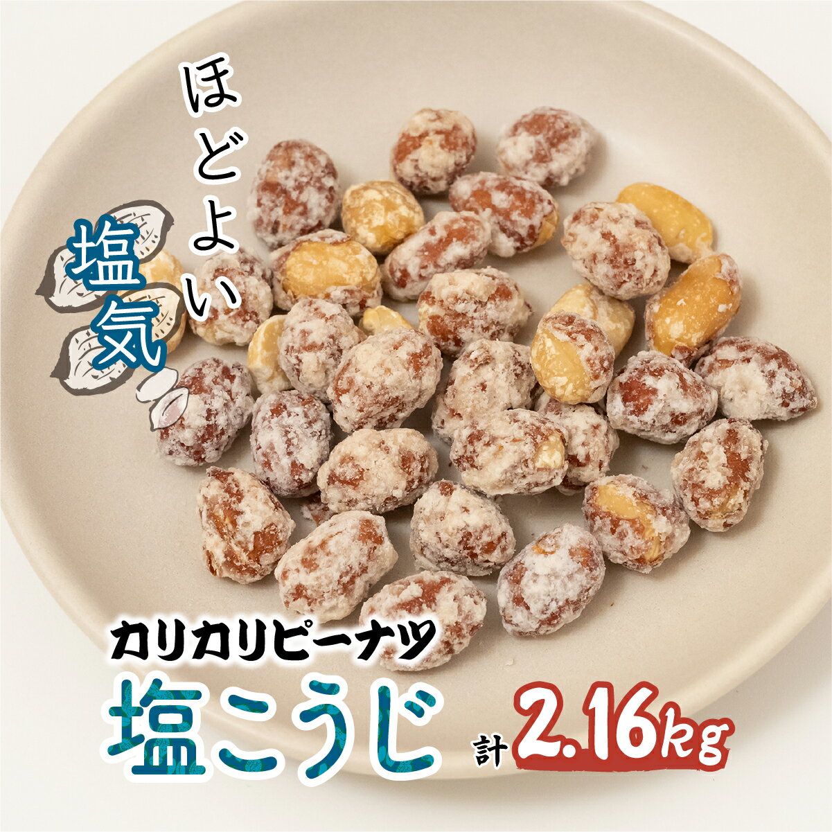 カリカリぴーなつ 塩こうじ 120g×12個入【落花生 ピーナッツ ピーナツ 美味しい おいしい おやつ お菓子 お土産 贈り物 プチギフト】