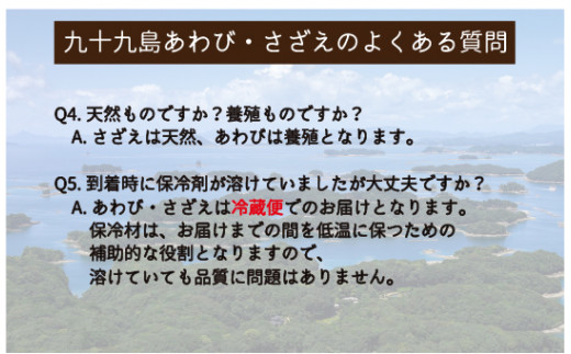 A179a 九十九島あわび(1,200g)･さざえ(1,200g)