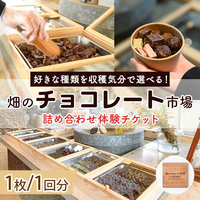 【ふるさと納税】＜数量限定＞畑のチョコレート市場体験チケット(1枚/1回分) 体験 チケット スイーツ チョコレート チョコ クラフト ギフト 親子 子連れ 子ども 家族 大人 デート お出かけ 思い出作り 観光 新登場 【man372】【サニーサイド】
