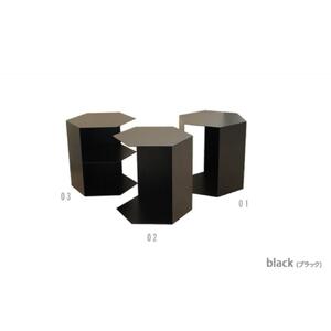 【板金屋がつくる】メタルインテリア シェルフ Honeycomb/Black 前面開放型(棚板付)