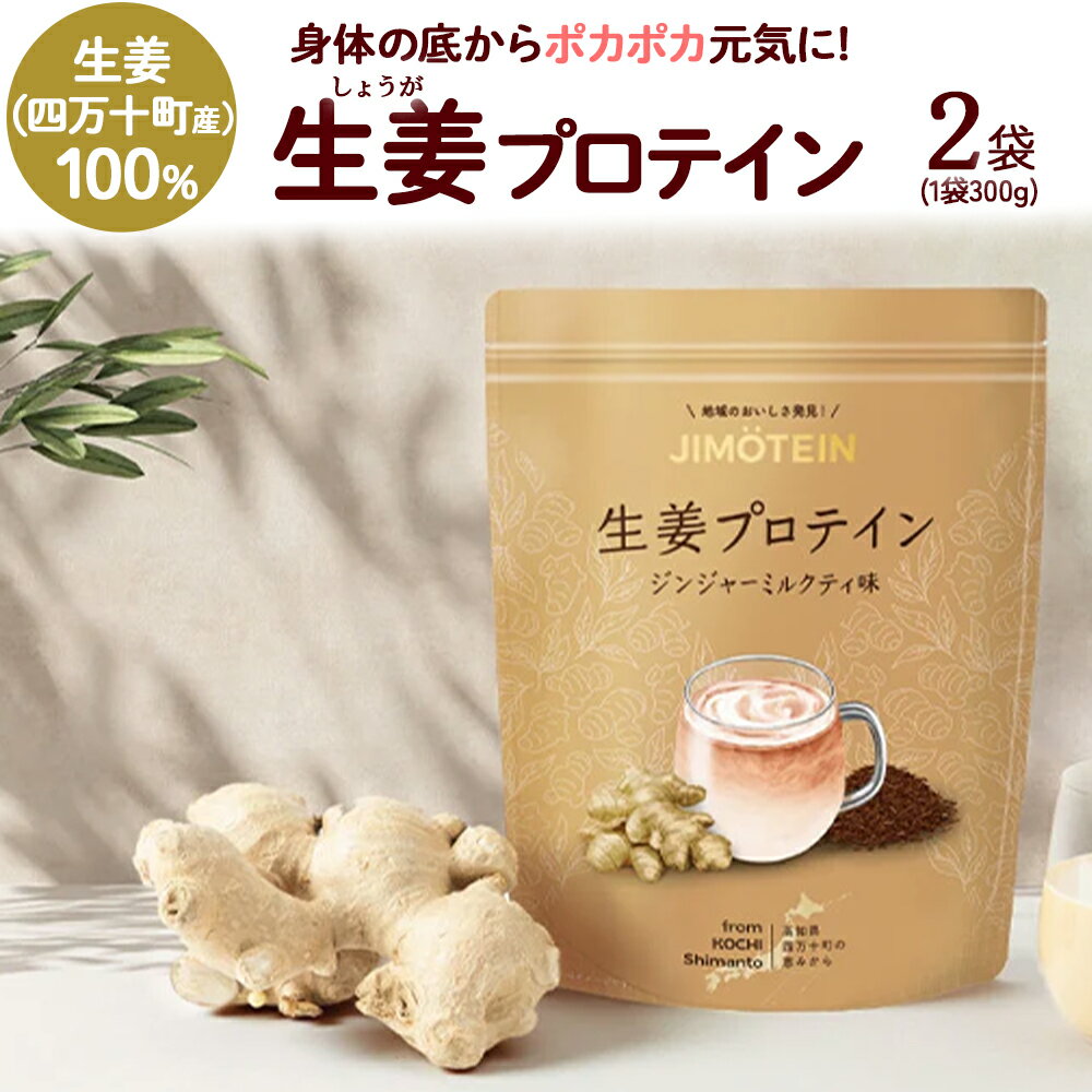 【ふるさと納税】四万十町産生姜をたっぷり使用！クラファン291%達成の生姜プロテイン 2袋 Org-A05 しょうが しょうがプロテイン 加工食品 プロテイン 健康食品 美容 ダイエット体づくり 筋トレ