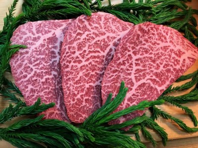 飛騨牛 5等級 心芯ステーキ3枚 希少部位 もも肉 赤身 希少 牛肉 ステーキ サシ モモ 冷凍 黒毛和牛 飛騨市推奨特産品 古里精肉店謹製 肉 和牛 ブランド牛 A5 贈答 熨斗掛け 50000円 5万円 [E0038xpi]