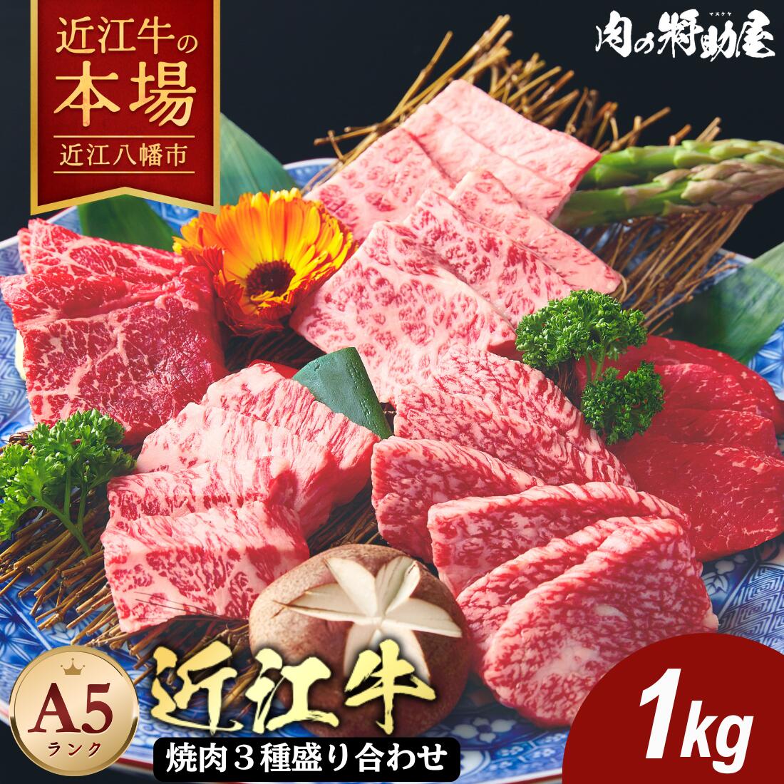 【 ふるさと納税 】 近江牛 焼肉 3種 盛り合わせ 1kg 牝牛 雌牛 未経産牛 焼肉セット 赤身 赤身肉 焼き肉 焼肉用牛肉 焼肉用 焼肉用肉 牛肉 国産 和牛 黒毛和牛 牛 肉 霜降り 冷蔵 焼き肉ギフト ギフト 近江フードJAPAN 肉の將助屋