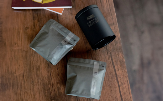 スペシャルティコーヒー【豆】/オリジナルブレンド100g×2種&amp;キャニスターセット/黒 コーヒー 珈琲 コーヒー豆 珈琲豆 ブレンド 自家焙煎 飲料 飲み比べ セット お取り寄せ 10000円