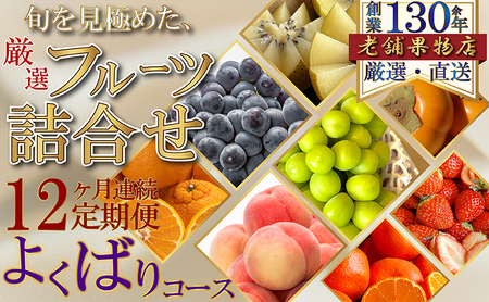 フルーツ詰合せ 厳選 旬 よくばりセット フルーツ詰合せ【12ヶ月連続定期便】