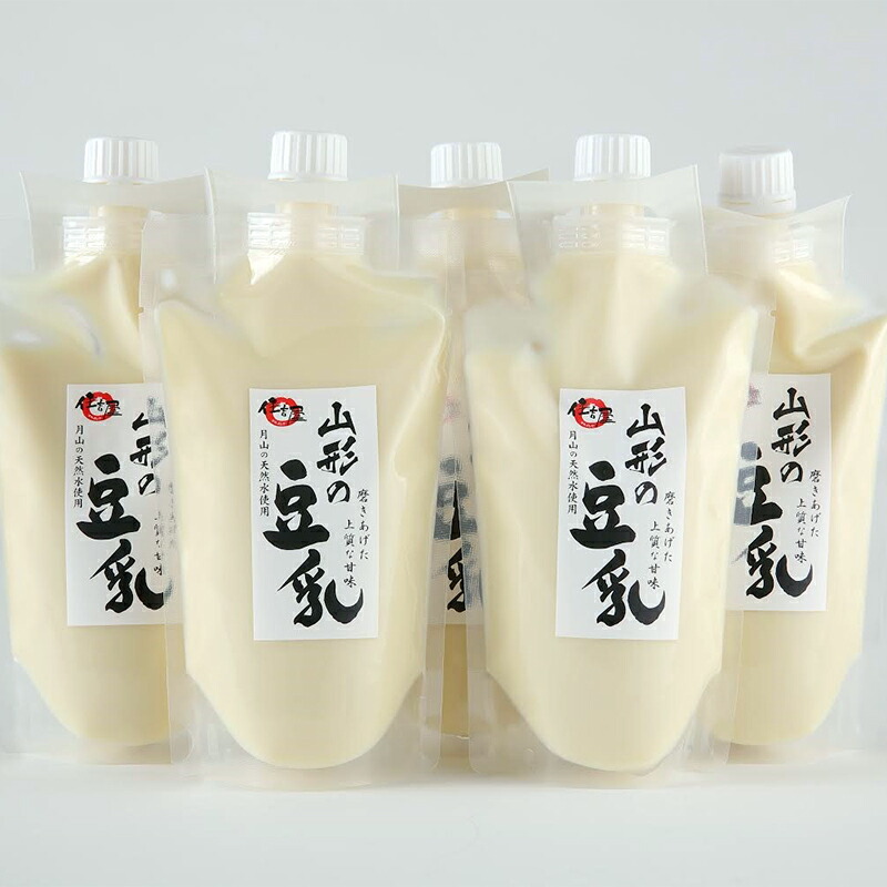 国産大豆で作った 純粋な 豆乳 「山形の豆乳」300ml×5本セット （にがり付）　011-G-TS001 「山形の豆乳」300ml×5本セット （にがり付）