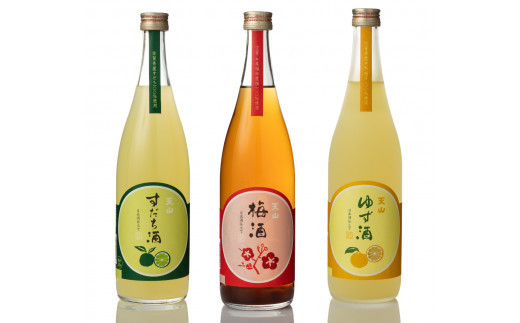 
            【セット】天山酒造『天山』(リキュール)720ml×3本(梅酒、ゆず酒、すだち酒)
          