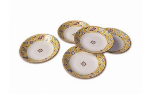 九谷焼八趣皿（5号）5枚セット 九谷焼 ｜ 石川県 小松市 【打田平太郎商店】