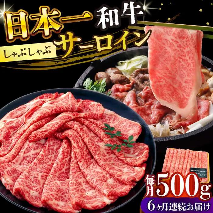 【6回定期便】【厳選部位】A4-A5 長崎和牛 サーロイン しゃぶしゃぶ すき焼き用 500g  サーロイン  [DBS099]