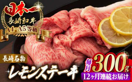 【全12回定期便】長崎名物！レモン ステーキ 2人前【野中精肉店】 [VF33] 牛肉 レモンステーキ
