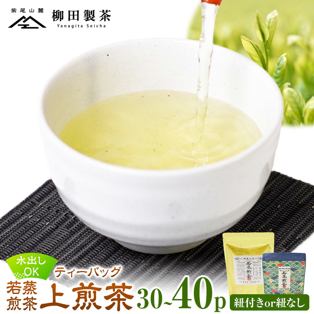 【ふるさと納税】若蒸煎茶 ティーバッグ 上煎茶 選べる種類 紐付き 8袋 計40p 紐なし 30p 柳田製茶《30日以内に出荷予定(土日祝除く)》鹿児島県 さつま町 おうち時間 ティータイム 水出し セット 煎茶 緑茶 日本茶 ギフト