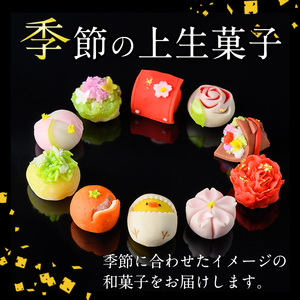 i246 季節の上生菓子セット(10個)出水の特産みかん、冬の風物詩である鶴を中心に10種！四季を感じる和菓子は贈り物・ギフトにもピッタリ！【リッチモン松元】