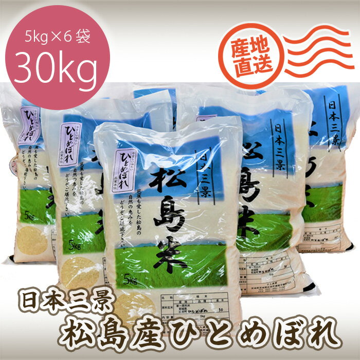 【ふるさと納税】No.086 【令和7年度産】松島産ひとめぼれ5kg×6袋 ／ 新米 お米 白米 精米 30kg 送料無料 宮城県