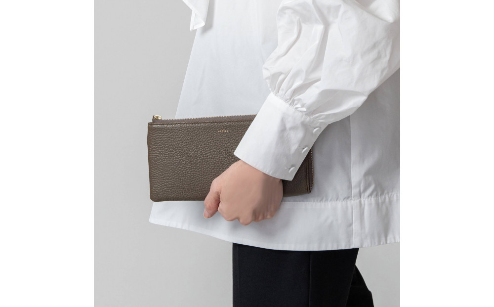 Y-STYLE 魔法の収納 薄型ロングウォレット【チャコール】