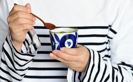 【波佐見焼】焦がし呉須 そば猪口 3柄セット 丸紋／格子／木の葉【natural69】[QA139]