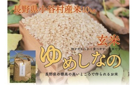 長野県小谷村百姓七人衆のゆめしなの【玄米】　10kg