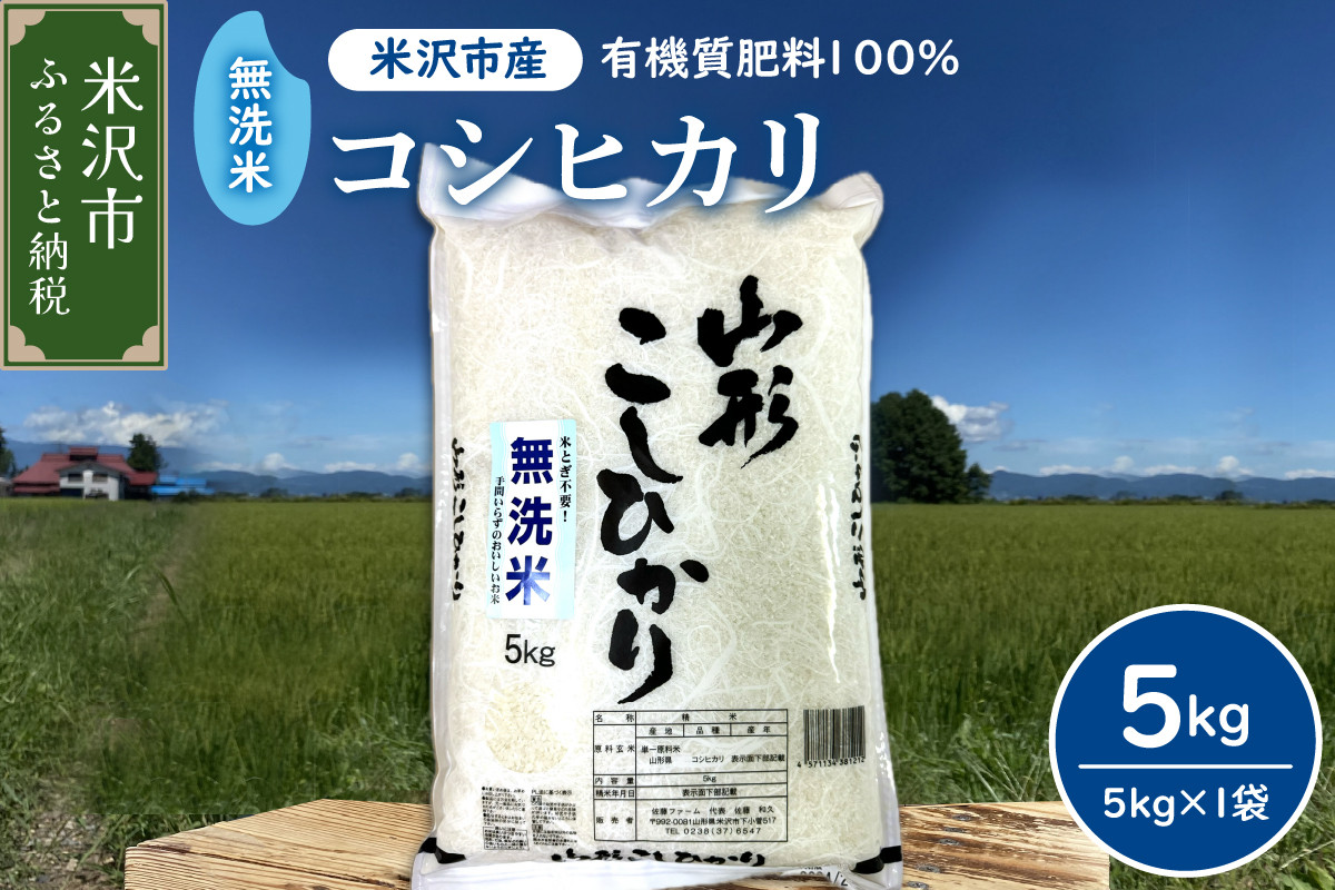 
                  【先行予約】令和8年産 ※選べる配送時期※無洗米 コシヒカリ 計 5kg （ 5kg × 1袋 ） 農家直送 2026年産 
                