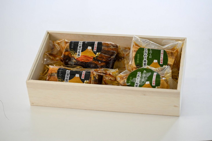 
ふじのくに濃厚焼豚と蜂蜜煮セット各2個入
※着日指定不可
※離島への配送不可

