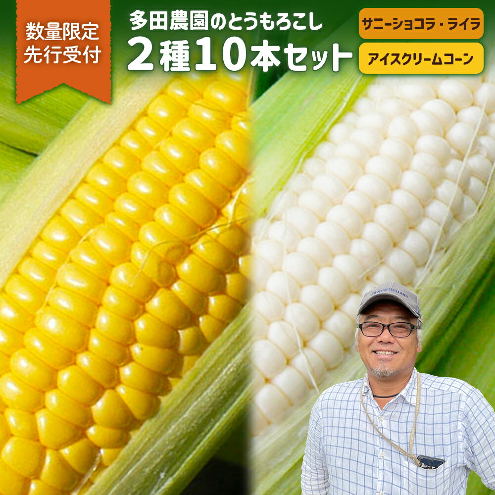【ふるさと納税】【とうもろこし数量限定先行受付！】多田農園のとうもろこし　2種10本セット【51007】