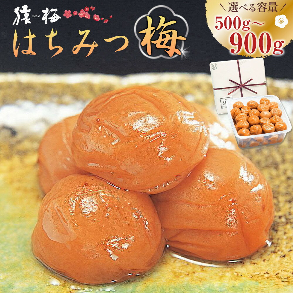 【ふるさと納税】【選べる容量】 梅干し 猿梅 はちみつ梅 塩分8％ 500g　～　900g | 紀州南高梅 塩分控えめ 和風漬物 人気 おすすめ ご飯のお供 和歌山県産 贈答用 お取り寄せ 送料無料 ふるさと納税
