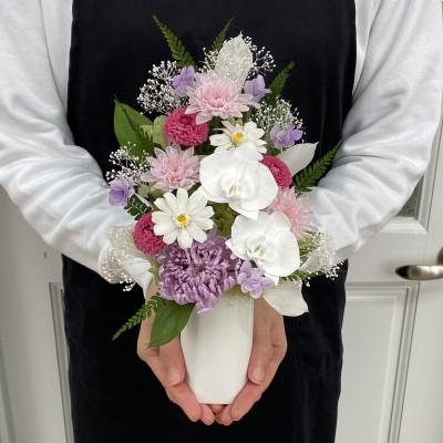 ふるさと納税 春日部市 シュガーパインのプリザーブドフラワーアレンジ【桃華(ももか)】春日部市 |  | 02