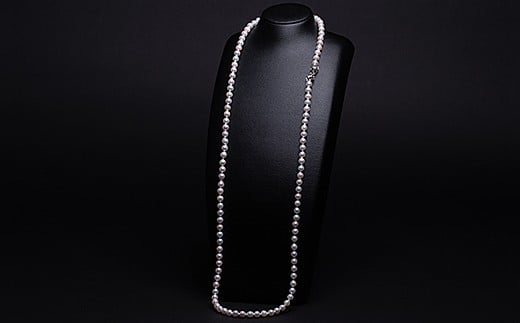 7.5-8アコヤ真珠バロックロングネックレス：C296-001