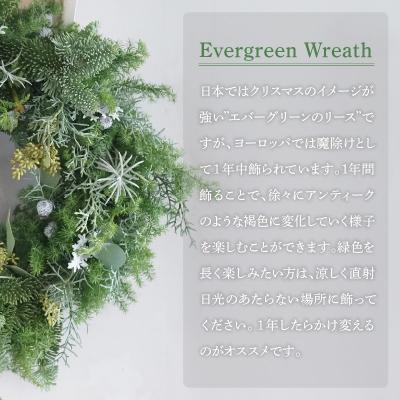 ふるさと納税 碧南市 【クリスマス・お正月】フレッシュなエバーグリーンのリース H174-003 |  | 02