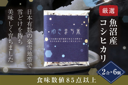 ゆきまち米 2合×6個 【極上魚沼産コシヒカリ】令和5年度米