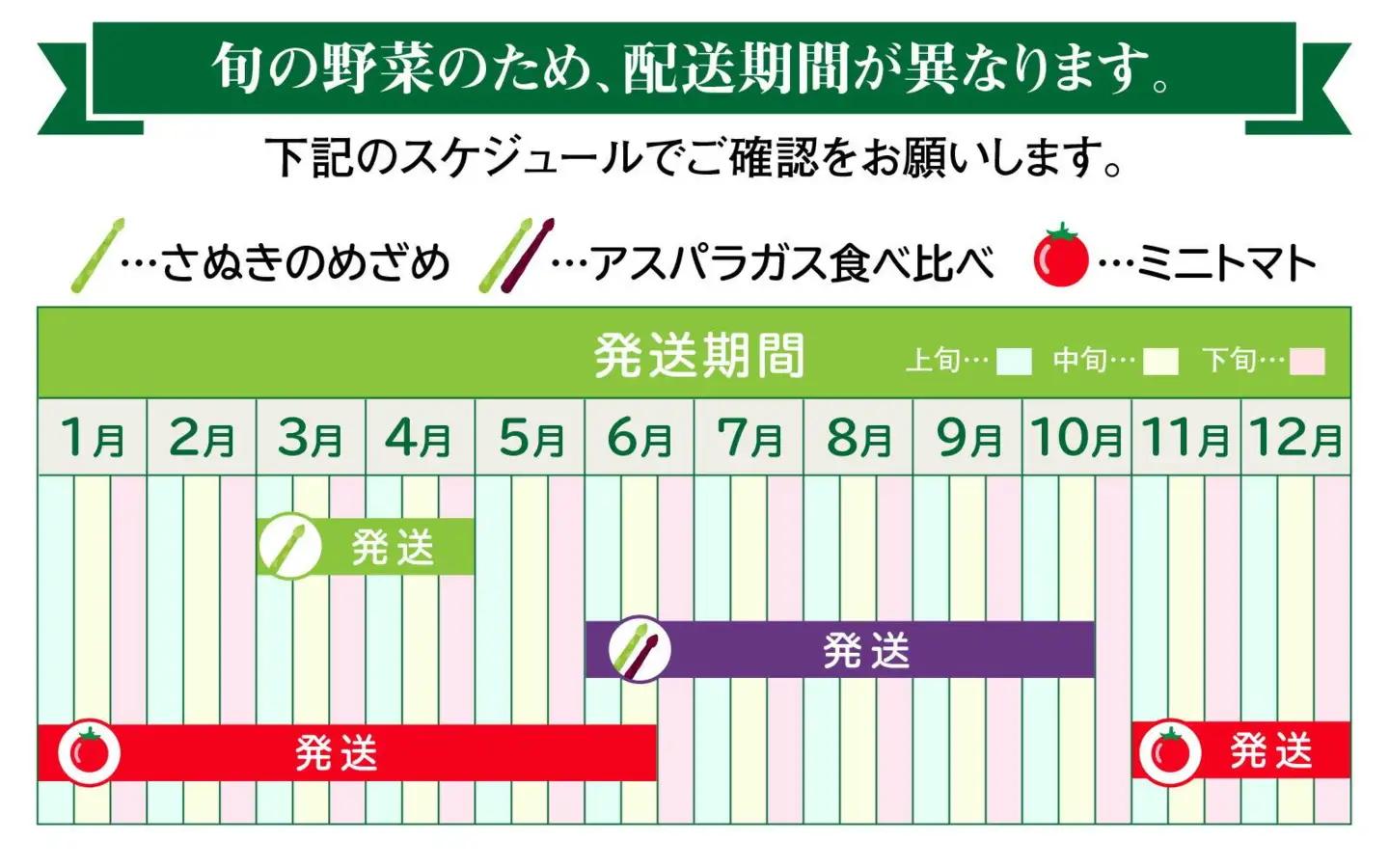 季節のやさい  厳選 高松市 3回 [旬な季節に合計3回発送]定期便D