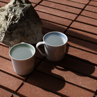 1616/ PC Mug Blue & Green セット 有田焼 器 食器 マグカップ 白 ホワイト A25-323_イメージ3