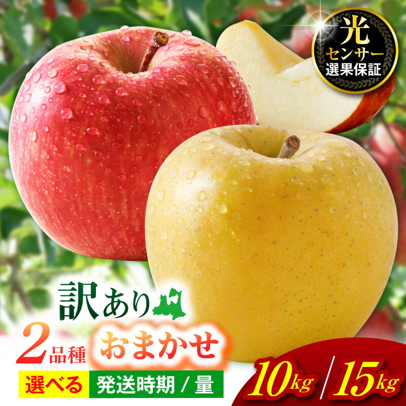 【ふるさと納税】★レビュー高評価 ★【 訳あり 】 りんご 2品種おまかせ ( 内容量が選べる : 10kg 15kg / 配送時期が選べる : 9月上旬～3月下旬 ) 青森 リンゴ 林檎 10キロ 15キロ 不揃い 規格外 送料無料 訳アリ わけあり 果物 くだもの フルーツ 秋 旬 青森県 五所川原市