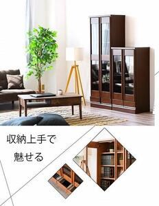 書棚 本棚 幅60cm 大きめ コレクション収納 DVD収納 木製家具 多目的ボード ブラウン