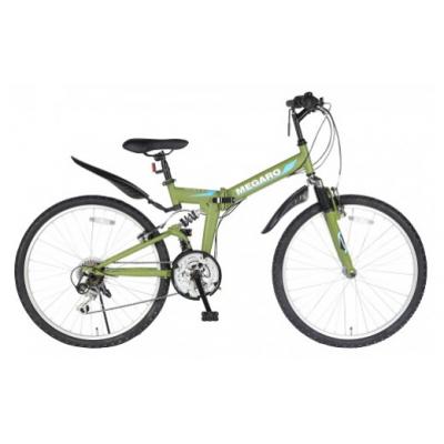 ふるさと納税 春日井市 MEGARO　防災対応26型18スピードノンパンク折りたたみマウンテンバイク色カーキ　自転車 防災 |  | 01