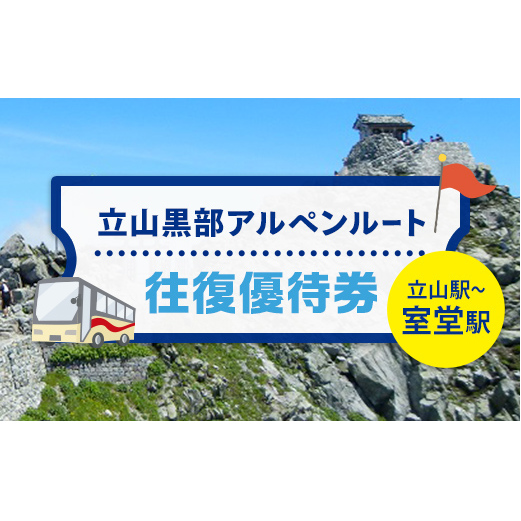 立山黒部アルペンルート ( 立山駅 ～ 室堂駅 ※往復 ) 優待券 立山黒部貫光観光 旅行 券 チケット 体験 トラベル 黒部 富山県 立山町 F6T-153