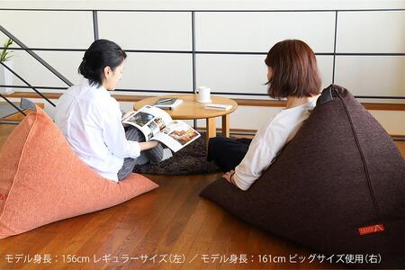 【大東寝具】tetra　シェニール（ビッグサイズ）【ビーズクッション座椅子】（パール）