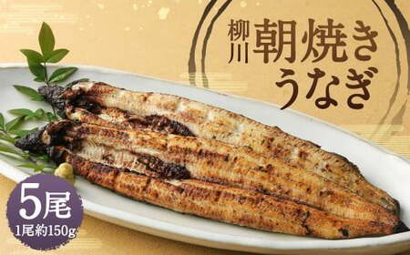 柳川 朝焼きうなぎ 5尾入 約150g×5 合計約750g タレ・山椒各6袋