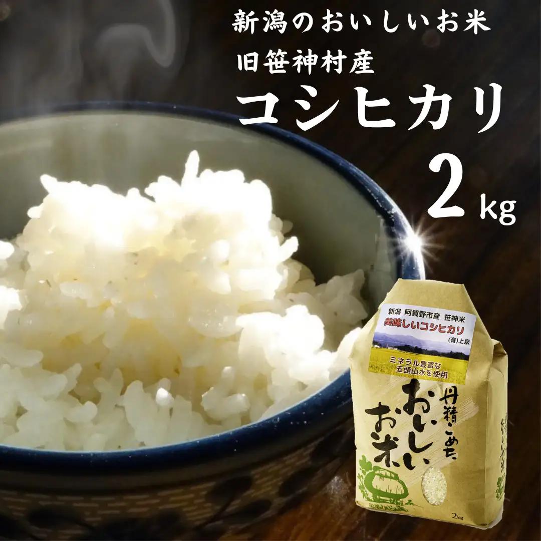 【令和8年産新米予約】旧笹神村産 コシヒカリ 2kg 白米 上泉 農家直送 コメドック 金賞 贈答 新潟県 米 こめ コメ 精米 新米 新米予約 令和8年度産 10月3日頃より順次発送予定  1Q11007