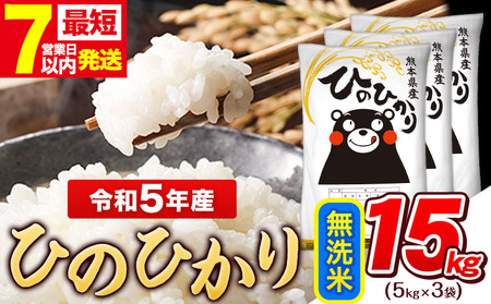 令和6年産新米 早期先行予約受付中 無洗米 ひのひかり 15kg《11月-12月より出荷予定》令和6年産 熊本県産 ふるさと納税 無洗米 精米 ひの 米 こめ ふるさとのうぜい ヒノヒカリ コメ お米 おこめ