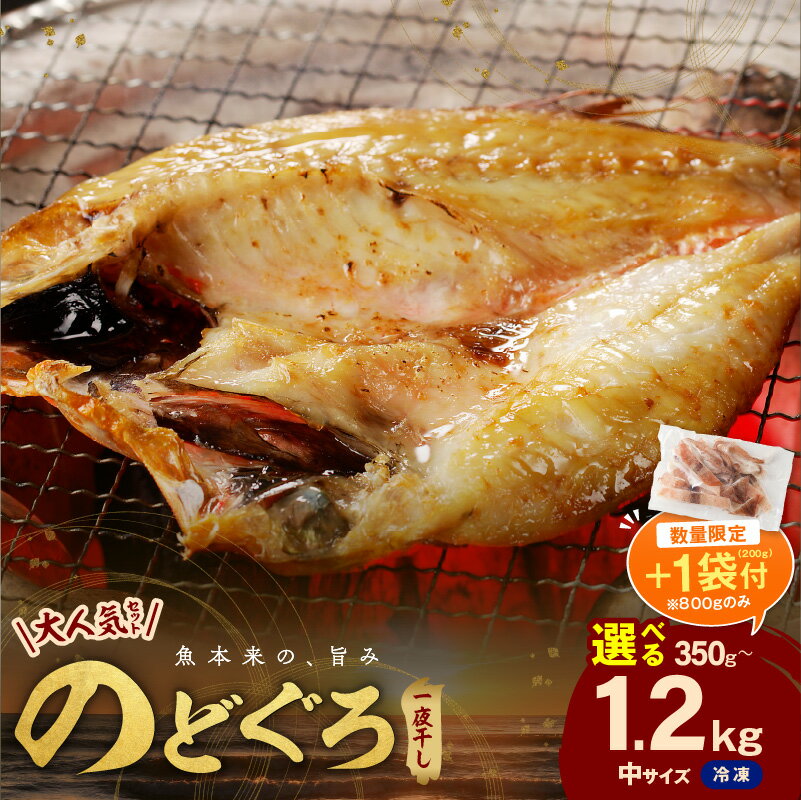 【ふるさと納税】【楽天限定・生活応援品】【レビューCP対象】のどぐろ一夜干し 産地直送 肉厚ジューシー！「大人気セット」| 選べる内容量 | 800g＋スルメイカカット済200g付き [9月末まで]