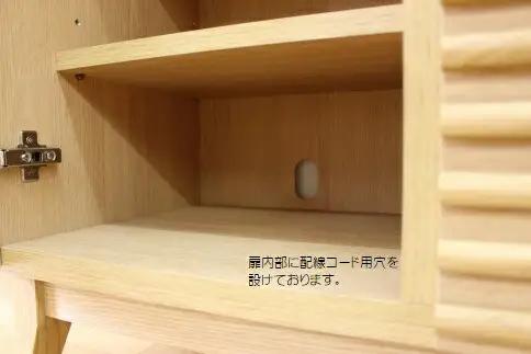 【開梱・設置】アゼル 120cm サイドボード（ナチュラル）　AX021