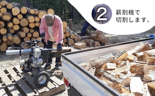 【12ヶ月定期便】東濃ヒノキ薪 中割～大割 約32kg ( 約16kg×2箱 ) 計384kg 12回 12ヶ月 皮付き 中割 大割 薪ストーブ アウトドア キャンプ 焚火 暖炉 薪 まき 桧 ひのき