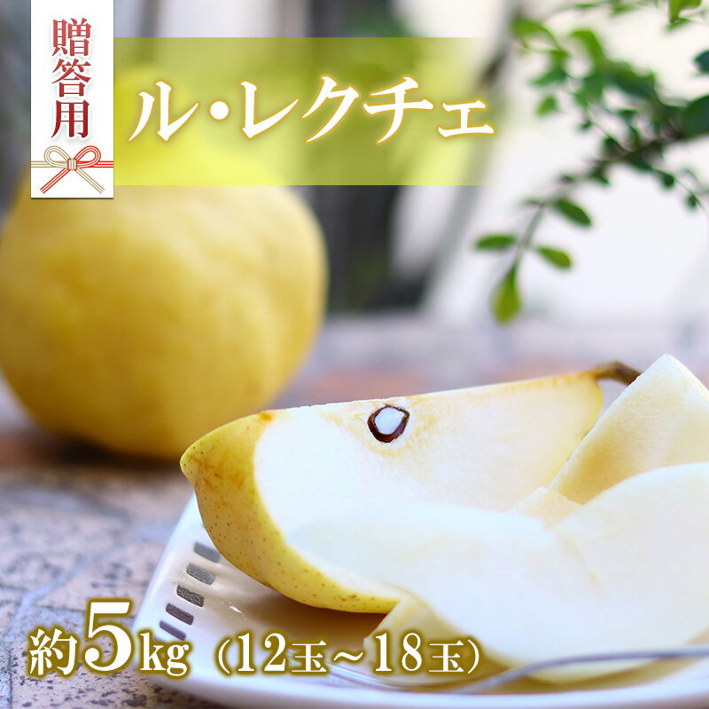 【ふるさと納税】洋梨 ル・レクチェ 5kg 12～18玉 贈答用 果物 くだもの フルーツ 洋なし 洋ナシ ラフランス ラ・フランス ルレクチェ 旬の果物 旬のフルーツ ギフト 贈り物 プレゼント 長野 長野県 箕輪町　お届け：2026年11月上旬～11月下旬