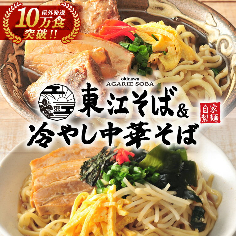 【ふるさと納税】選べる内容量！東江そば&冷やし中華そばセット