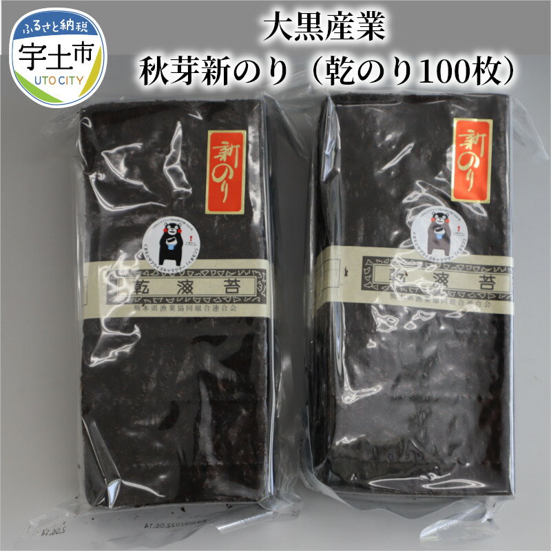 【ふるさと納税】大黒産業　秋芽新のり（乾のり100枚）【熊本県宇土市】